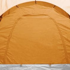 Vidaxl Šotor za kampiranje za 6 oseb siv in oranžen