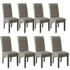 tectake 6 jedilnih stolov z ergonomsko obliko sedežev Sivo marmorirano