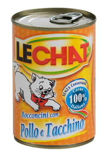 LECHAT EXCELLENCE hrana za mačke, s piščancem in puranom, 12 x 720 g