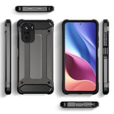 HURTEL HYBRID ARMOR OKLEPNI HIBRIDNI OVITEK ZA XIAOMI REDMI K40 PRO+ / K40 PRO / K40 / POCO F3 ČRN