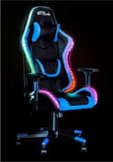 Thunder gaming stol, LED osvetlitev, črno-moder