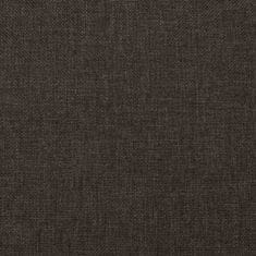 Vidaxl Podnožje, temno rjave barve, 78x56x32 cm, oblazinjeno s tkanino