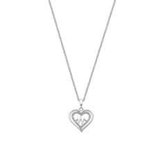 Lotus Silver Romantična srebrna ogrlica iz srca s cirkoni LP3043-1 / 1