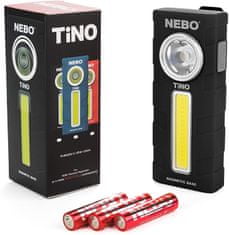 NEBO Tino ročna svetilka, LED, 300 lm, IPX4, črna