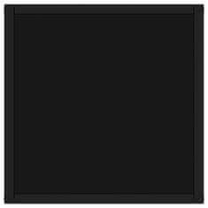 Vidaxl Čajna mizica črna s črnim steklom 40x40x50 cm