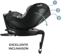 NADO X MIGO O3 Lite I-SIZE 360° (40–105 cm) avtosedež 2021 Black stone