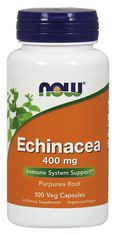 NOW Foods Echinacea, 400 mg, 100 zeliščnih kapsul