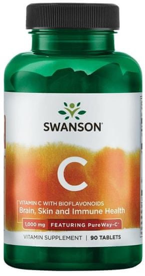 Swanson Vitamin C z bioflavonoidi, 1000 mg, 90 tablet