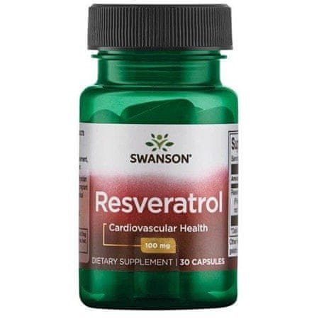 Swanson Resveratrol, 100 mg, 30 kapsul