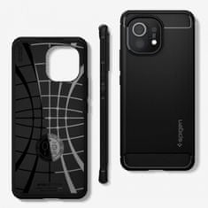 Spigen Rugged Armor ovitek za Xiaomi Mi 11, silikonski, črn