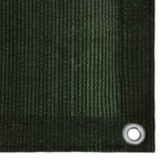Vidaxl Balkonsko platno temno zeleno 90x500 cm HDPE