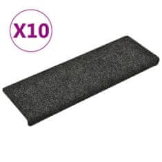 Vidaxl Preproge za stopnice 10 kosov sive 65x25 cm