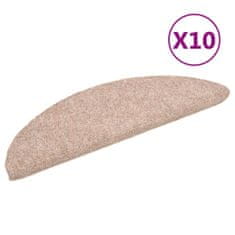 Vidaxl Samolepilne preproge za stopnice 10 kosov rjave 54x16x4 cm