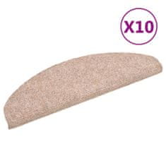 Vidaxl Samolepilne preproge za stopnice 10 kosov rjave 65x21x4 cm