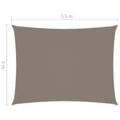 Vidaxl Senčno jadro oksford blago pravokotno 2x3,5 m taupe