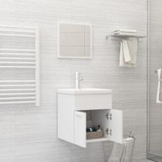 Vidaxl 2-delni komplet kopalniškega pohištva bela iverna ploča