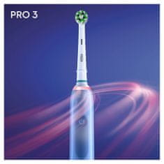 Oral-B Pro 3 - 3000 električna zobna ščetka, Braun dizajn, modra 