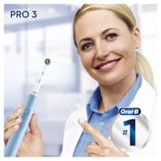 Oral-B Pro 3 - 3000 električna zobna ščetka, Braun dizajn, modra 