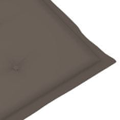 Vidaxl Blazine za vrtne stole 2 kosa taupe 100x50x4 cm