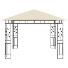 Vidaxl Paviljon z mrežo proti komarjem 3x3x2,73 m krem 180 g/m²