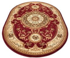 Chemex Preproga Yesemek Oval Tradicionalna Turška Izrezivanje 6548A Kremna Rdeča Rjava 150x295 cm
