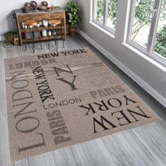 Chemex Preproga Vrvica Floorlux Modno Stilsko 20224 Srebrna Črna 60x110 cm