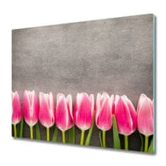 tulup.si Steklena podloga za rezanje Roza tulipani 2x30x52 cm