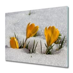 tulup.si Steklena podloga za rezanje Crocus v snegu 2x30x52 cm