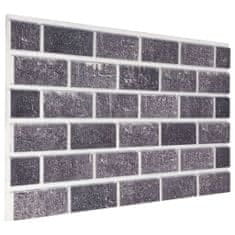 Greatstore 3D stenski paneli črne in sive opeke 10 kosov EPS