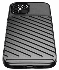 Tunder Armor ovitek za iPhone 12 / 12 Pro, silikonski, črn