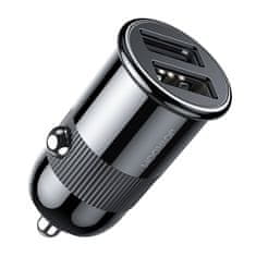 Joyroom C-A06 avtomobilski adapter 2x USB 3.1A, črna