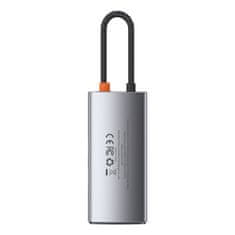 BASEUS Večnamenski razdelilnik USB-C z USB-C Power Delivery HDMI USB 3.2 USB 2.0 4-v-1 Metal Gleam