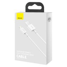 PRO Vrhunski kabel USB Iphone Lightning 2,4A 25 cm bele barve