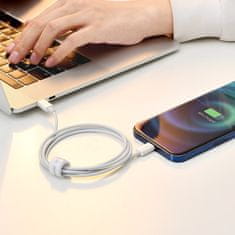 PRO Vrhunski kabel USB Iphone Lightning 2,4A 1m bele barve