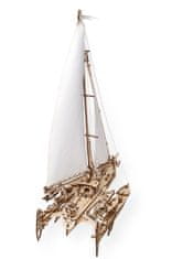 UGEARS 3D lesena mehanska sestavljanka Jadrnica Merihobus (trimaran)