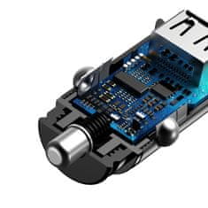 NEW Square 2x USB QC3.0 Quick Charge 3.0 SCP AFC 30W pametni avtomobilski polnilec črne barve