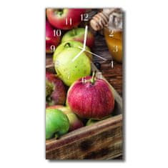 tulup.si Steklena navpična ura Kuhinja apple color 30x60 cm Bele kazalke