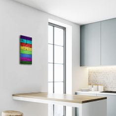 tulup.si Steklena navpična ura Barvanega lesa 30x60 cm Črne kazalke