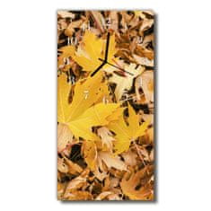 tulup.si Steklena navpična ura Narava autumn leaves zlato 30x60 cm