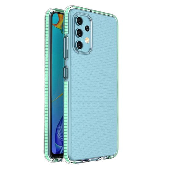 slomart spring case prozoren tpu gel zaščitni ovitek s pisanim okvirjem za samsung galaxy a32 4g mint