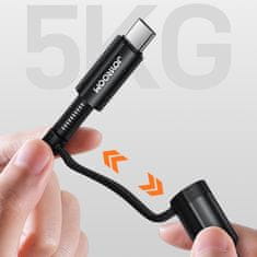 Joyroom 4in1 kabel USB-C / USB - USB-C / Lightning QC PD 3A 60W 1.2m, zelena