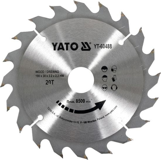 YATO  Leseno kolo 190 x 30 mm 20z