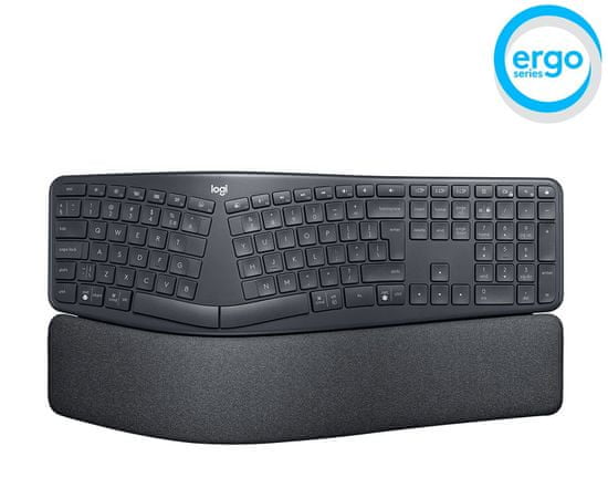 Logitech ERGO K860 tipkovnica, grafitna barva, SLO gravura