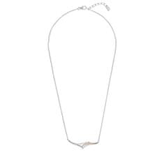 MOISS Luksuzna dvobarvna ogrlica s cirkoni N0000480