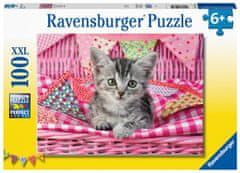 Ravensburger sestavljanka Simpatičen mali mucek 129850, 100 delov