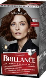  Schwarzkopf Brillance barva za lase, 874 žametno rjava 