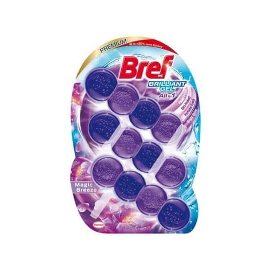 Bref Brilliant Gel WC obešanka, Magic Breeze, 3 x 42 g