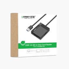 Ugreen CR125 čitalec kartic USB 3.0 SD / micro SD / CF / MS, črna