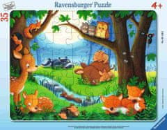 Ravensburger sestavljanka Gozdne živali spijo, 35 delov (5146)