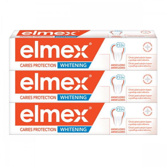 Elmex Caries Protection Whitening zobna pasta, 3x 75 ml